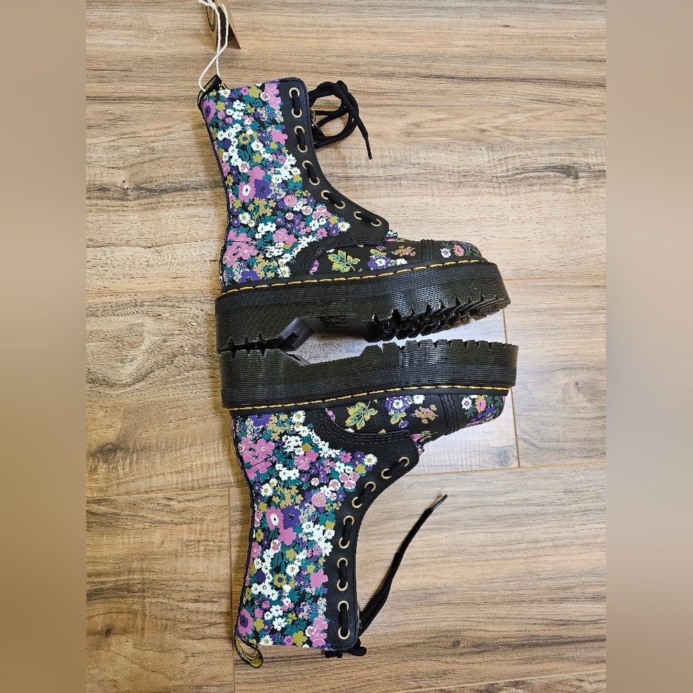 🌸Dr. Martens SINCLAIR HI VINTAGE FLORAL PLATFORM BOOTS - Picture 7 of 12